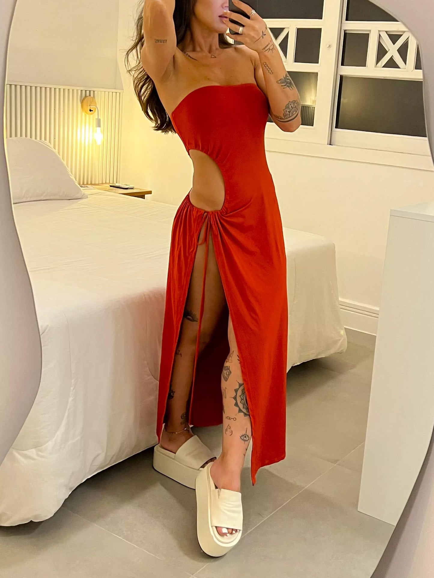 Bandeau Cut-Out Maxi Dress 7