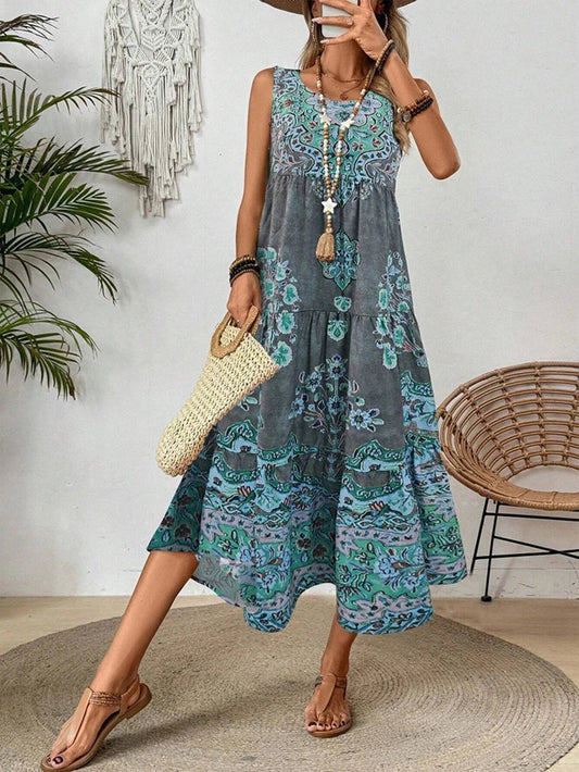 Breeze Summer Dress – Vibrant Print for Casual Beach Outings 1