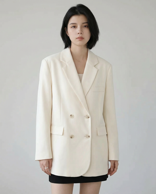 Chic Blazer – Elegant Solid Long Sleeve Office Coat 1