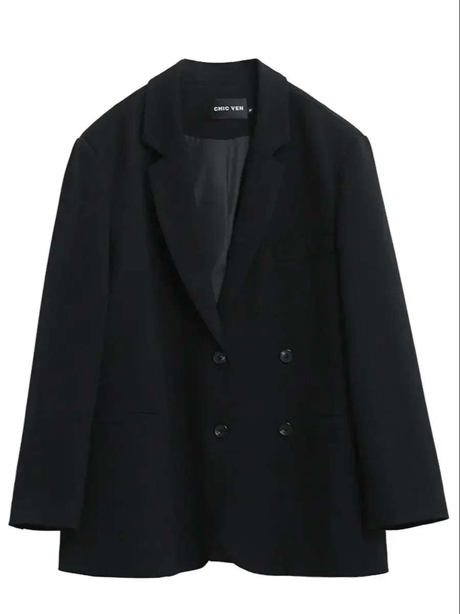 Chic Blazer – Elegant Solid Long Sleeve Office Coat 6