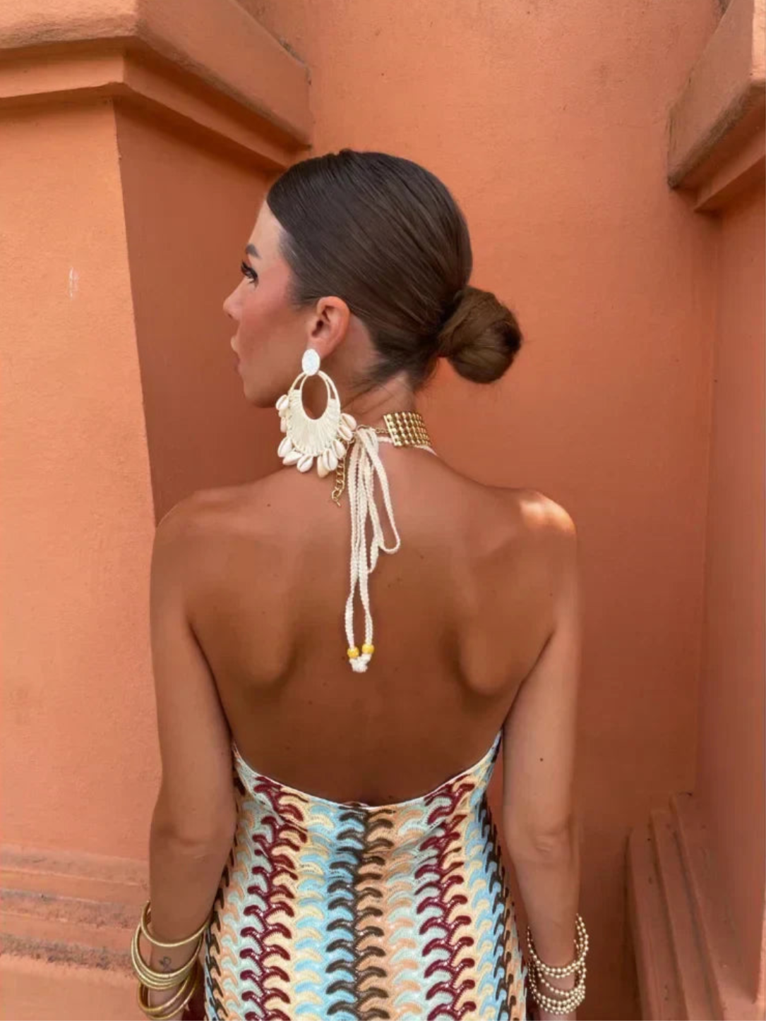 Crochet Halterneck Maxi Dress 5