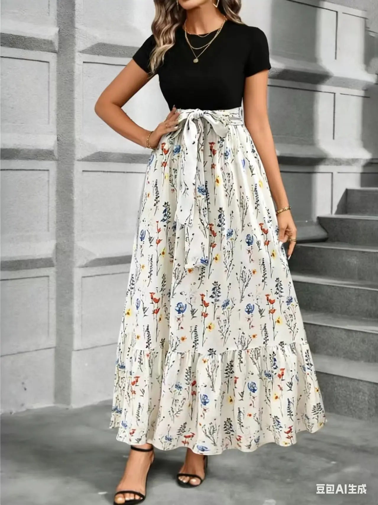 Floral A-Line Dress – Chic Summer Day or Evening Wear 5