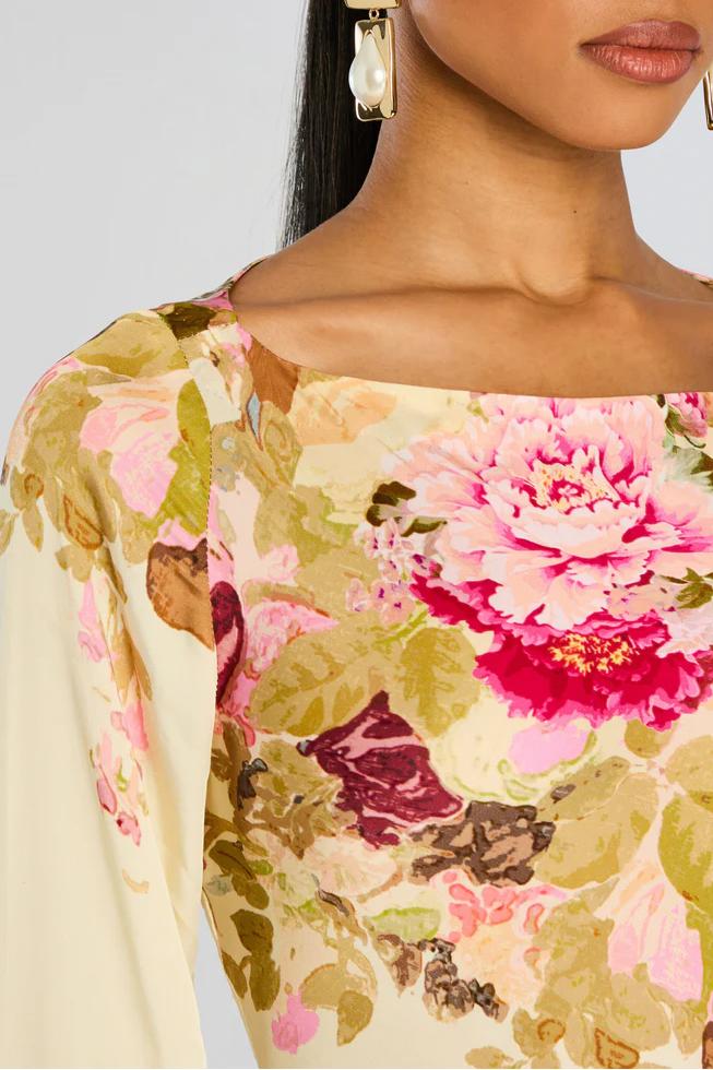 Floral Bell Sleeve Maxi Dress 5