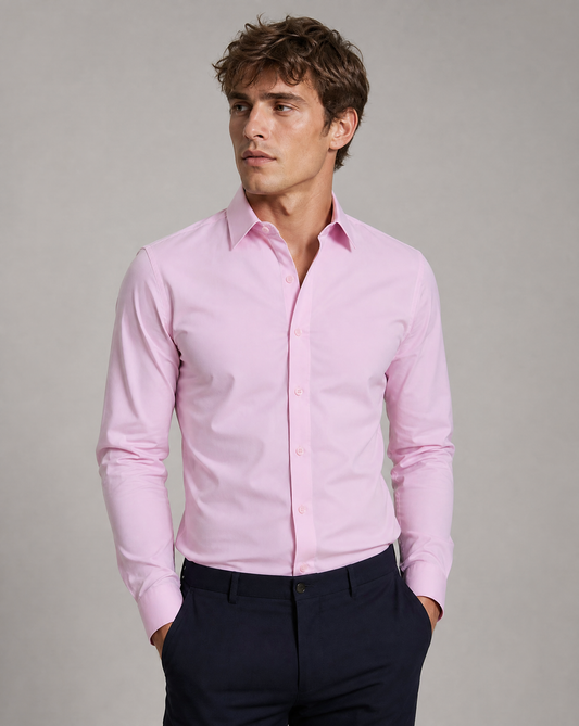 Camicia Casual Uomo a Maniche Lunghe Semi-Formale