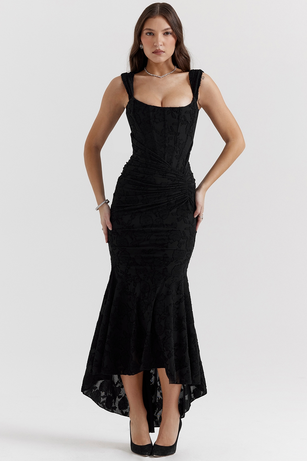 Lace Corset Maxi Dress 10