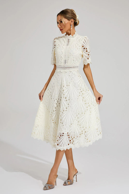 Lexi | Elegant Lace Midi Dress for Women 1
