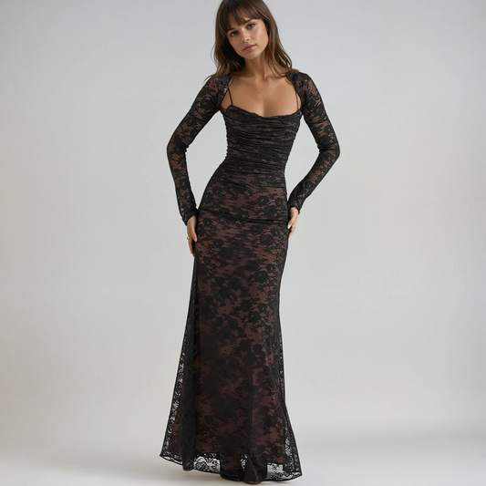 Livilla Long Lace Maxi Dress 1