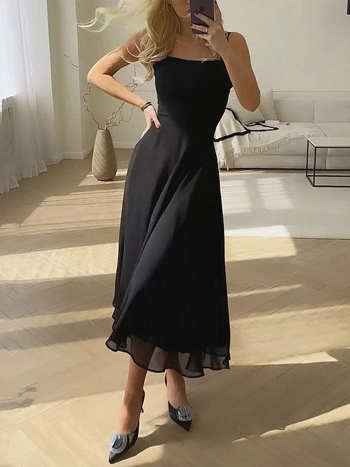 Marie Elegant A-line Cocktail midi dress 5
