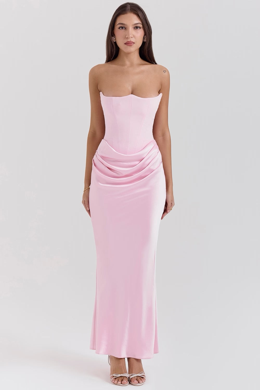 Mia Strapless Corset Maxi Dress 8