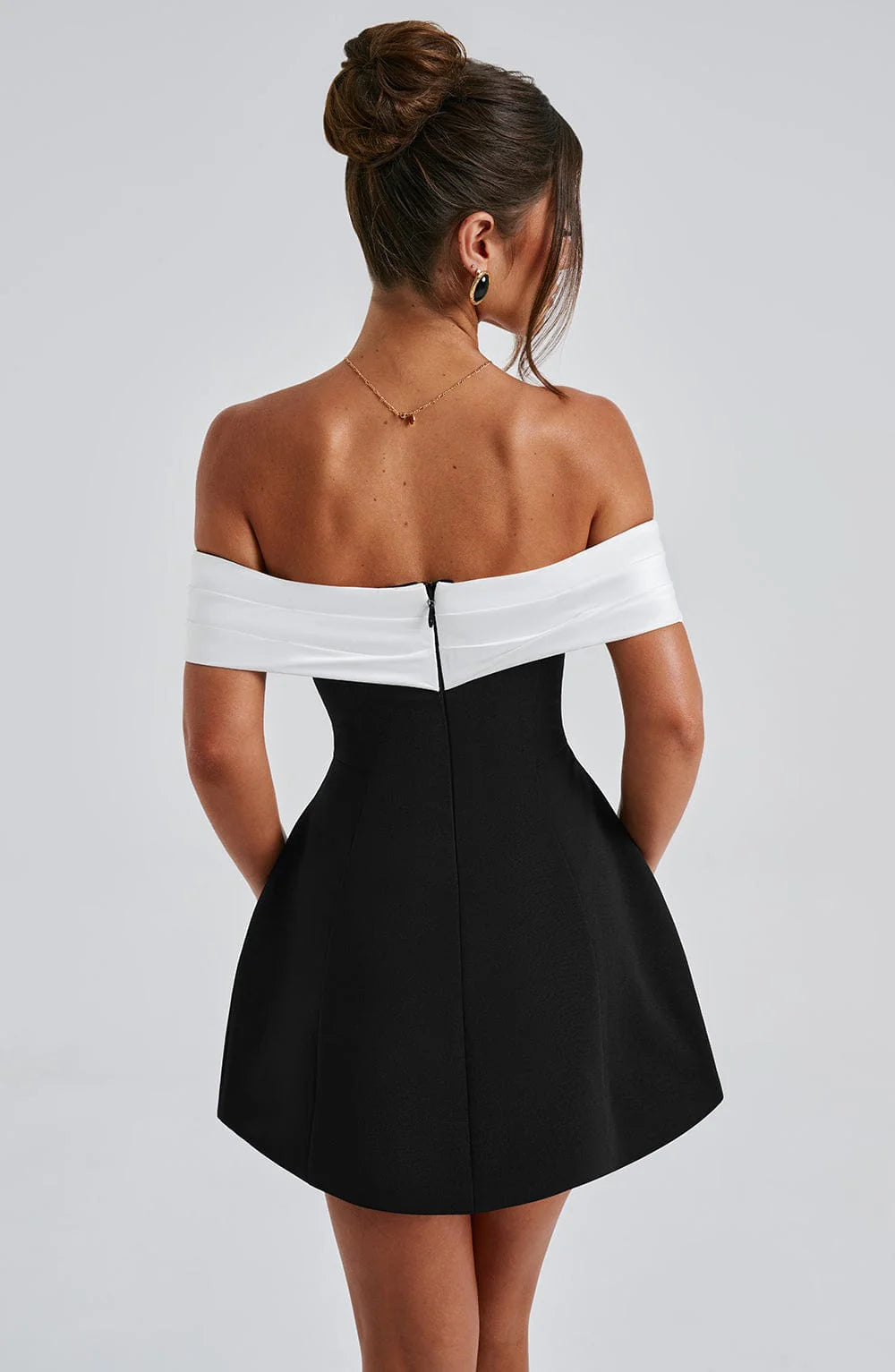 Noir Bloom Mini Dress 5