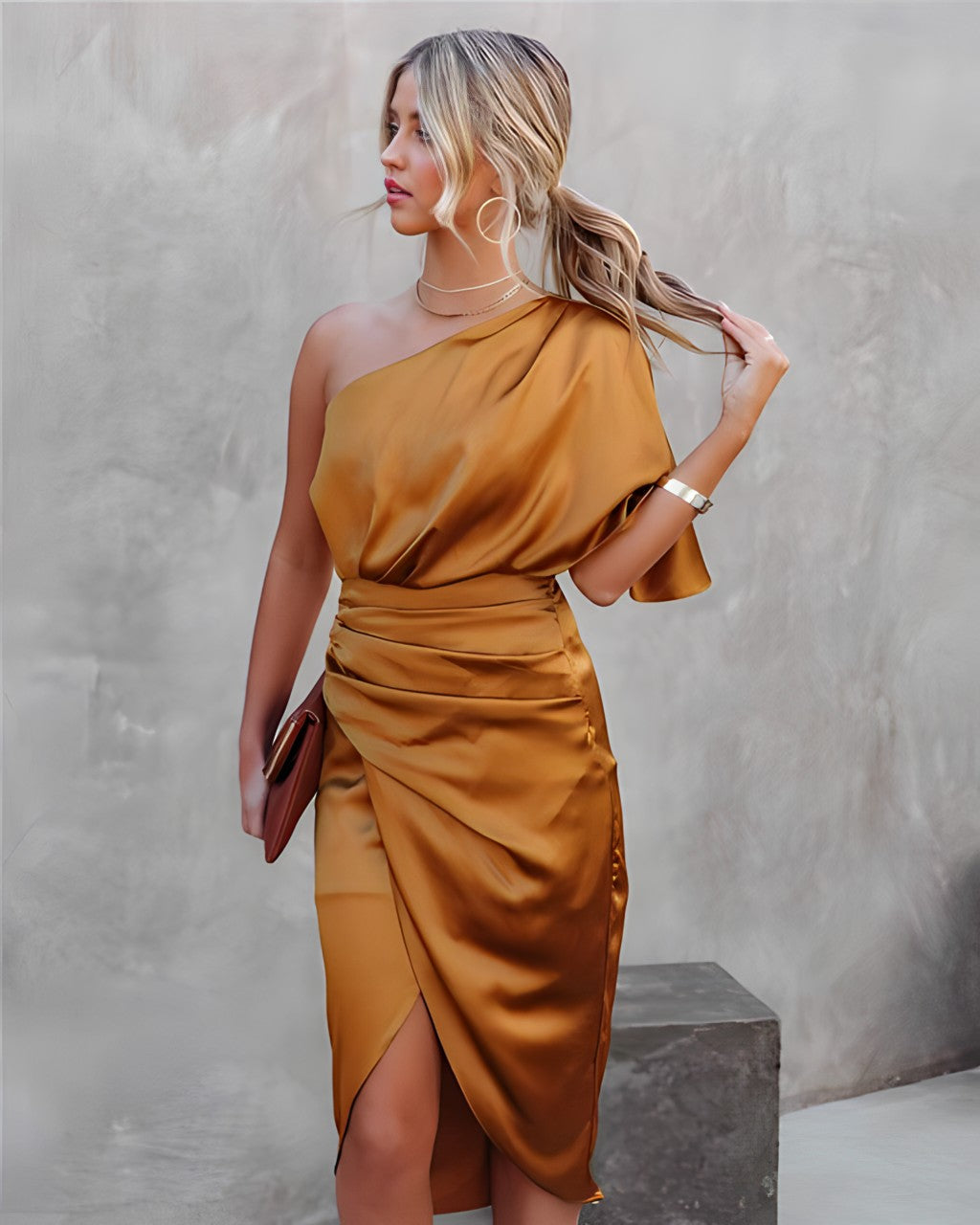 One-shoulder Elegant cocktail dress 11