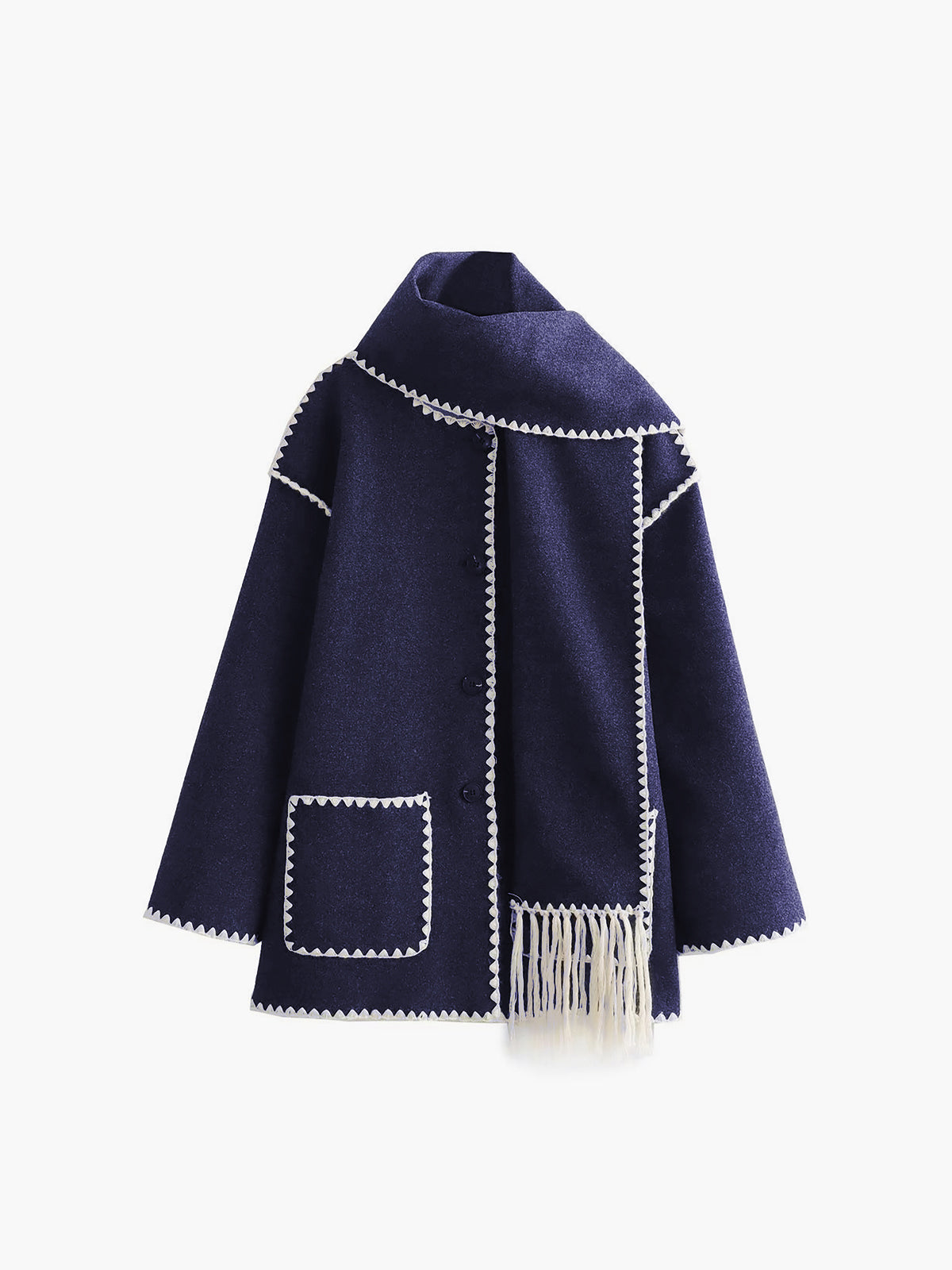Women's Tailored Jacket with Matching Scarf 9