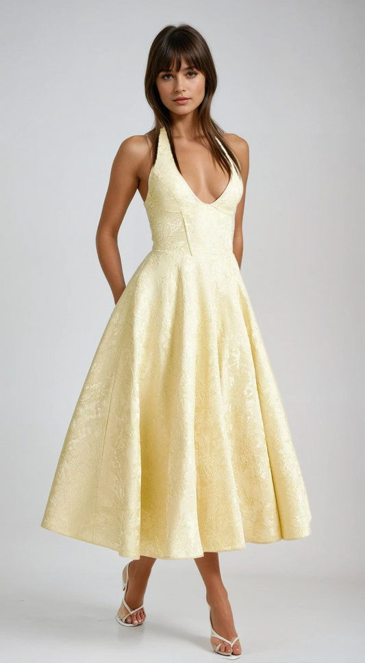 Yellow Triana Midi Dress 1