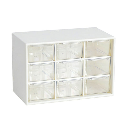 Desk Organizer Mini Drawer Storage Box Plastic White - Image 2