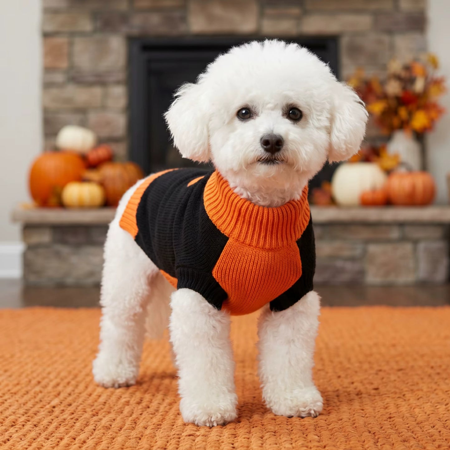 Dog Clothes Knitted Pullover Halloween Sweater Pumpkins - Image 9