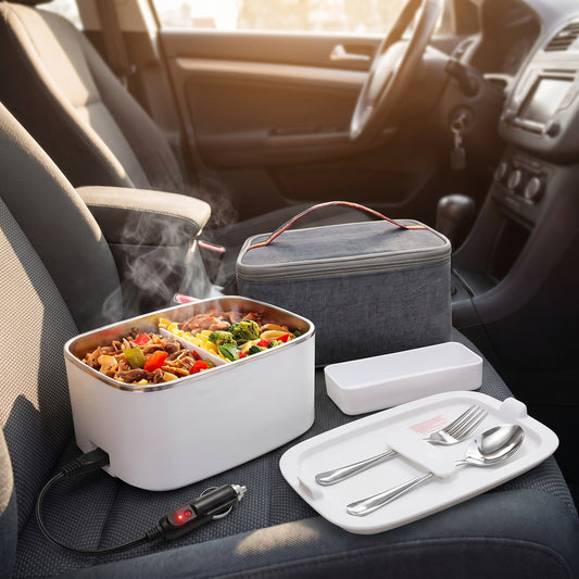 Lunch Box Electric Food Warmer Portable Heated Car Home - in-use