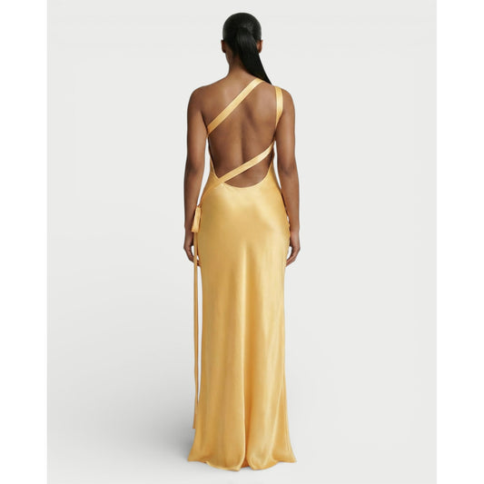 Formal Evening Maxi Dress with One-Shoulder and Open-Back - Image 2