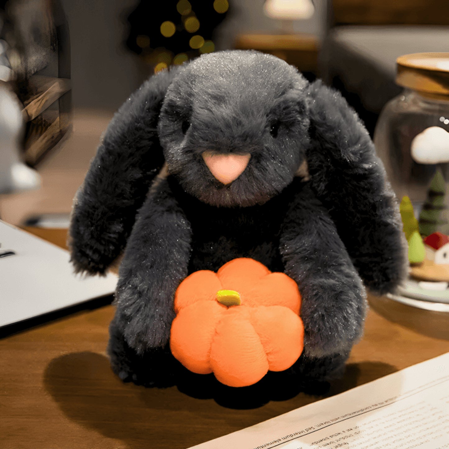 Halloween Plush Toy Stuffed Animal Pumpkin Bear Bunny Soft Decor Kids Set - Image 7