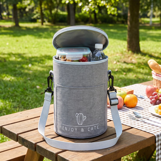 Lunch Bag for Work Cooler Insulated Strap Food Storage - in-use