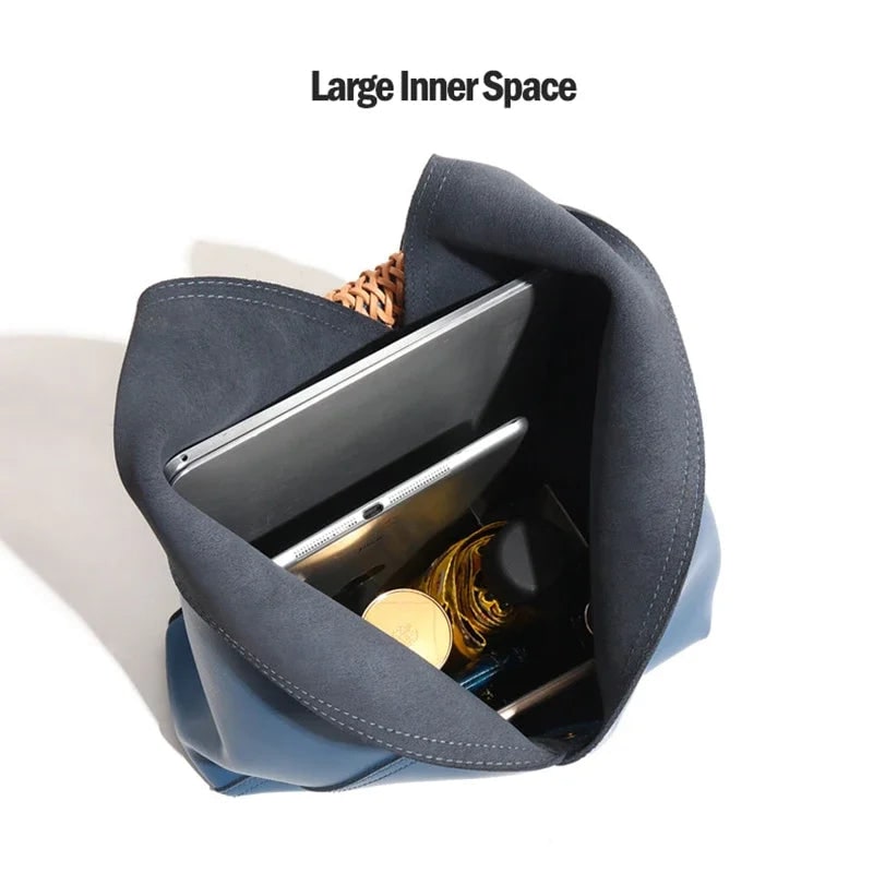 Italian Calf Skin Slouchy Top Handle Hobo Bag - Image 11