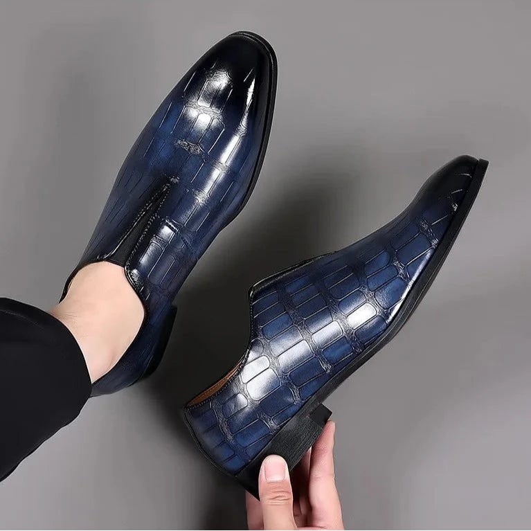 Men's Dress Shoes Slip-On | Textured Formal Shoes - Image 9