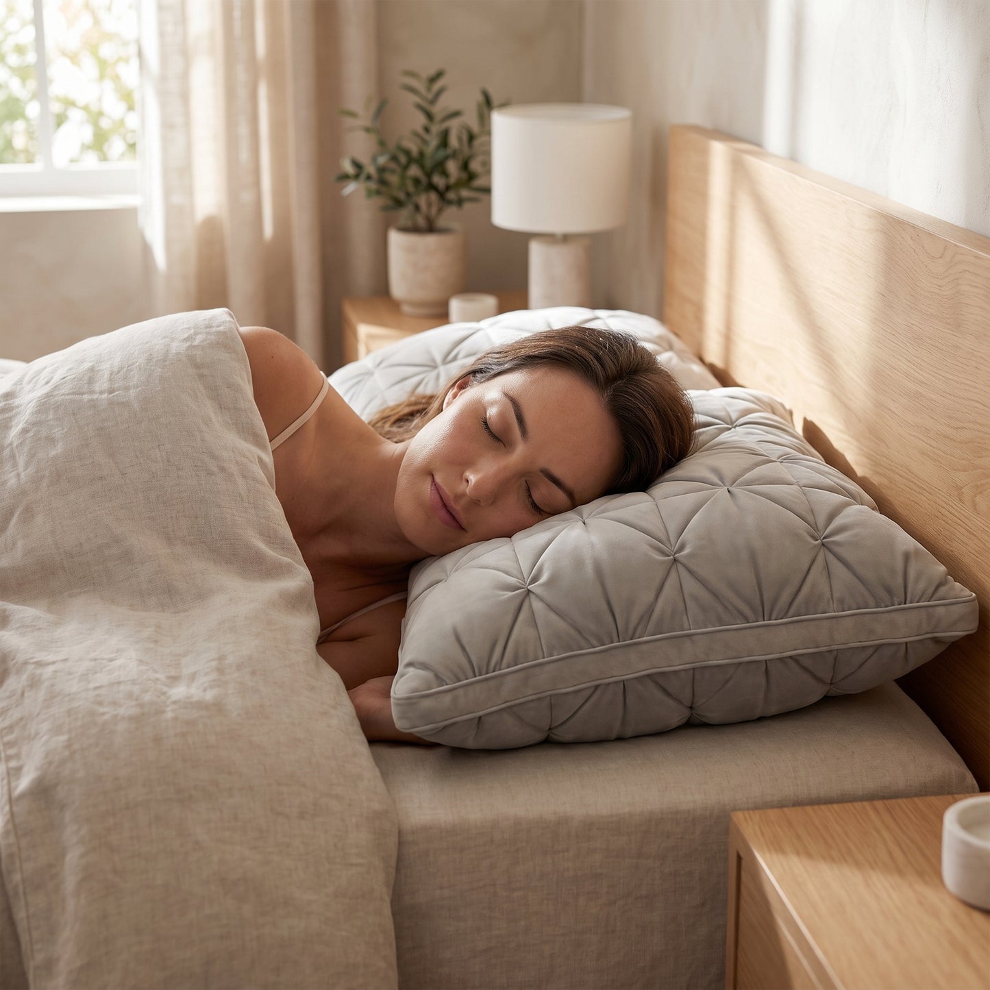 Goose Down Pillow Feather Bed Hotel Quality Quilted - Image 8