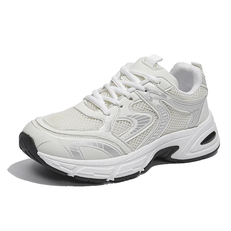 2025 Summer New Women's Dad Sneakers - Breathable Mesh Small-Design Casual All-Match Sports Shoes 4
