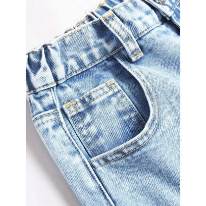 2026 Women Jeans Embroidery High Waist Distressed Washed Denim Wide Leg Pants Pockets Vintage Floor Length Trousers Streetwear 3