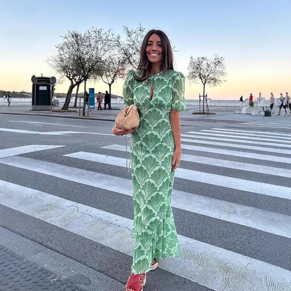 Amalfi Backless Maxi Dress – Chic Hollowed-Out Design for Spring Style 0