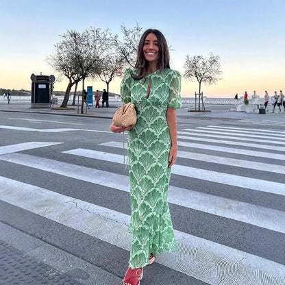 Amalfi Backless Maxi Dress – Chic Hollowed-Out Design for Spring Style 0