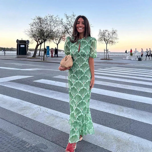 Amalfi Backless Maxi Dress – Chic Hollowed-Out Design for Spring Style 0
