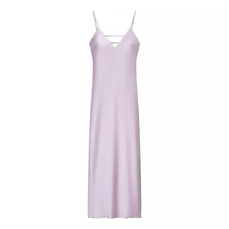 Amalfi Backless Maxi Dress – Elegant Satin Evening Gown for Formal Events 0