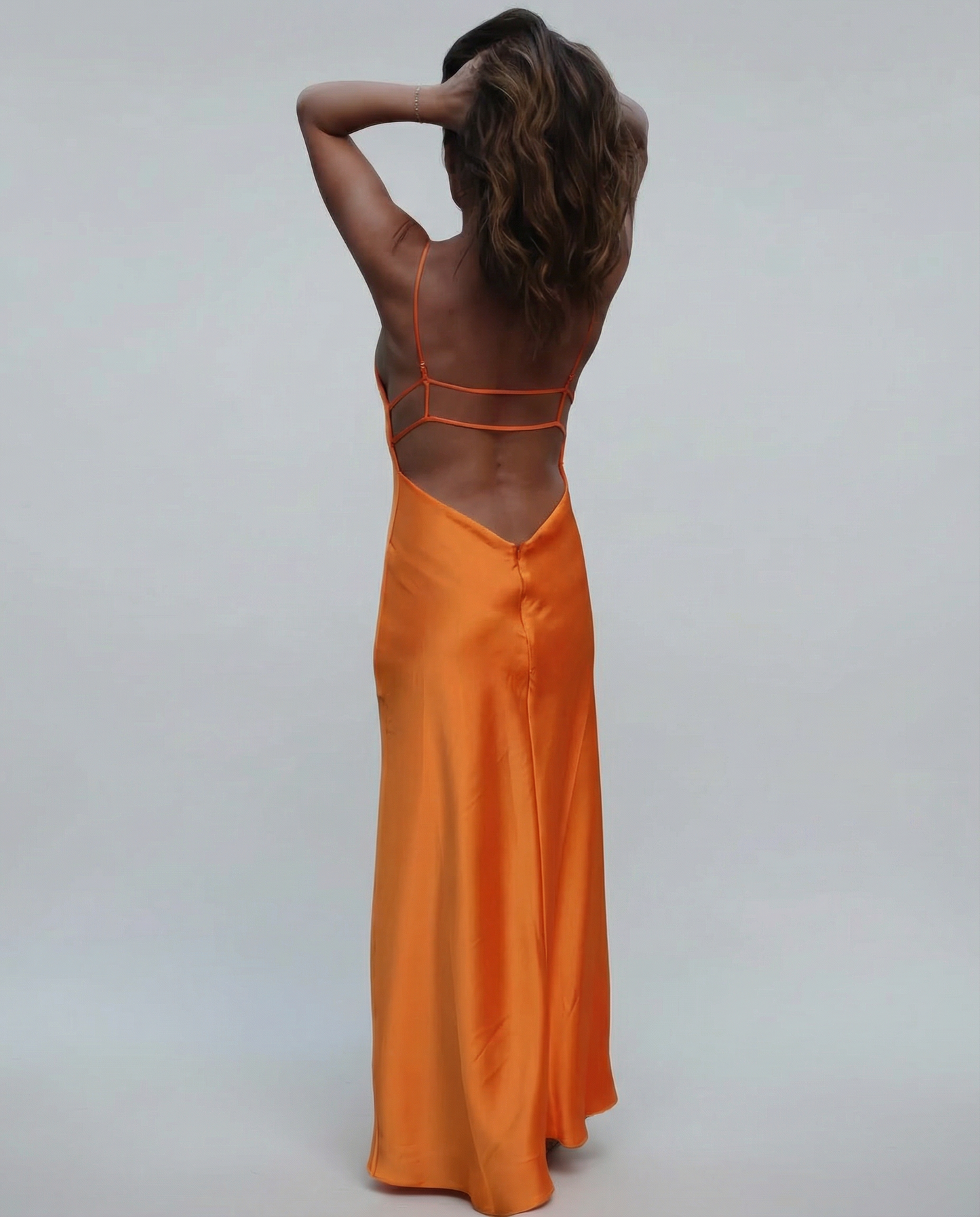 Amalfi Backless Maxi Dress – Elegant Satin Evening Gown for Formal Events 3