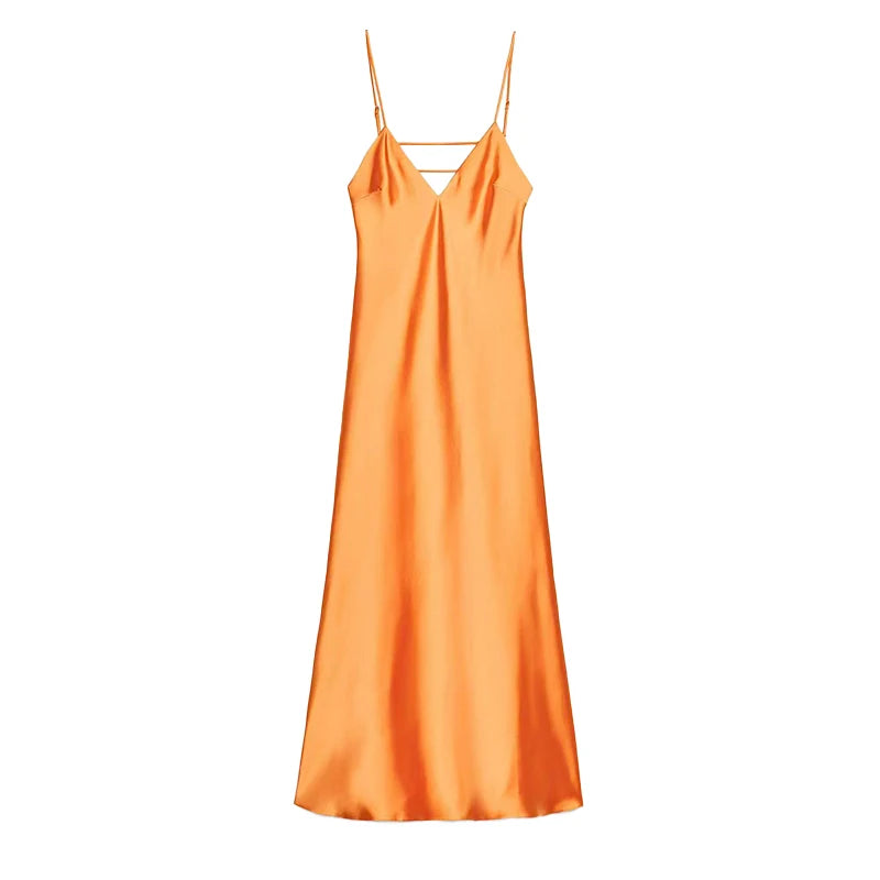 Amalfi Backless Maxi Dress – Elegant Satin Evening Gown for Formal Events 4