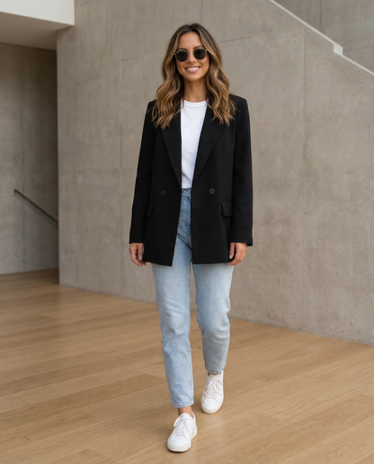 Amalfi Black Blazer for Women – Elegant Tailored Design for Effortless Style 3