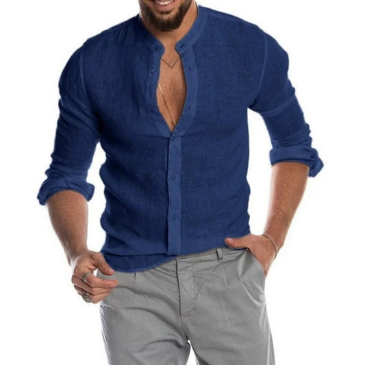 Amalfi Linen Shirt – Breathable Long Sleeve Casual Summer Essential 0