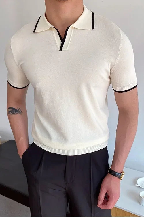 Amalfi Men's Polo Shirt – Slim-Fit Wool Blend for Casual Outings 2