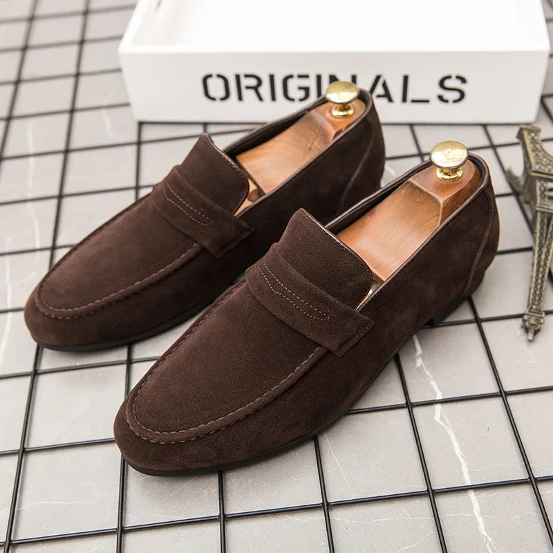 Amalfi Men's Suede Loafers – Sleek Pointed Toe Casual Footwear 3