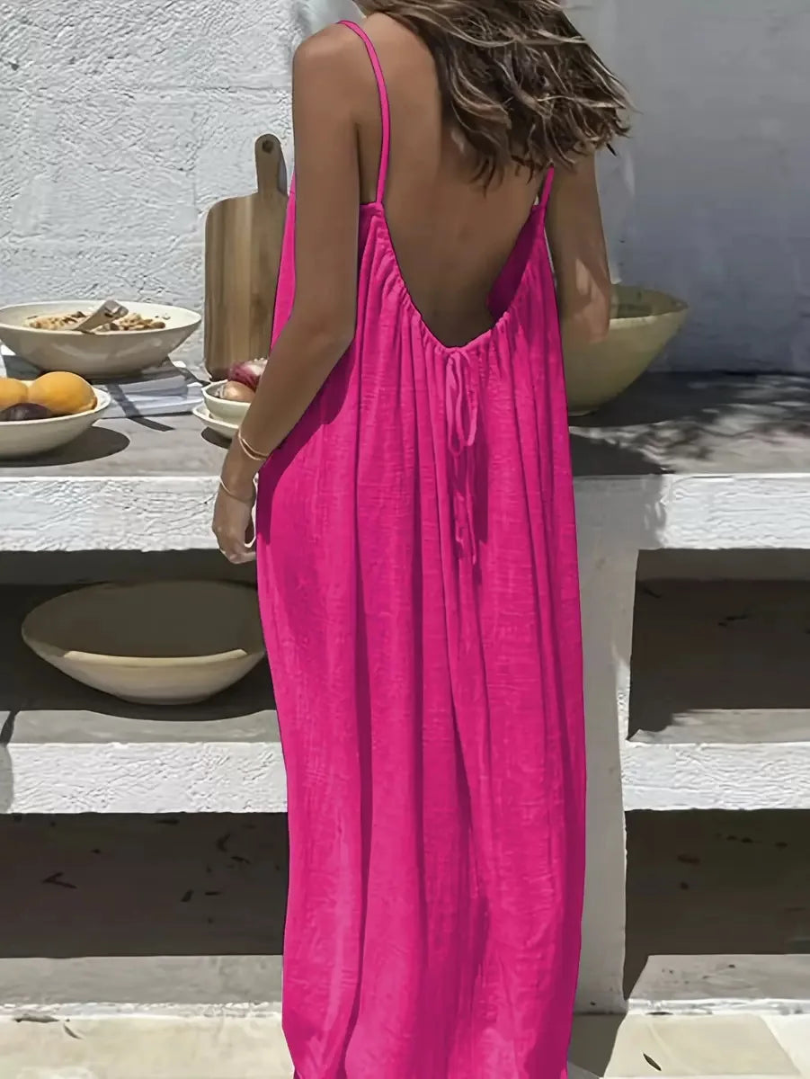 Amalfi Summer Spaghetti Strap Dress – Lightweight Casual Style for Warm Weather 8