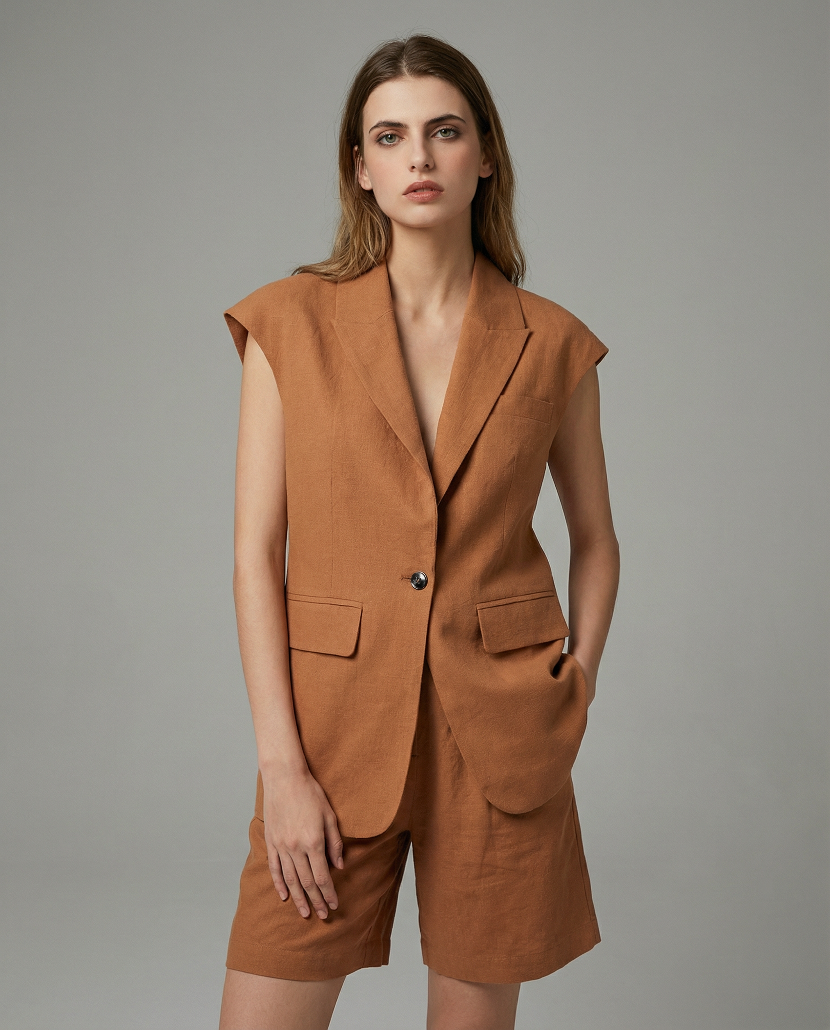 Amalfi Women's Blazer – Lightweight Linen-Cotton Suit for Effortless Summer Style 0