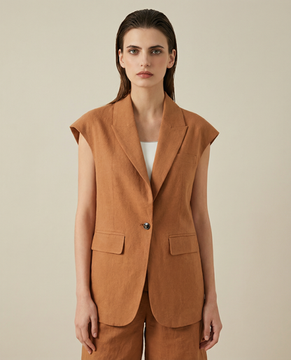 Amalfi Women's Blazer – Lightweight Linen-Cotton Suit for Effortless Summer Style 1