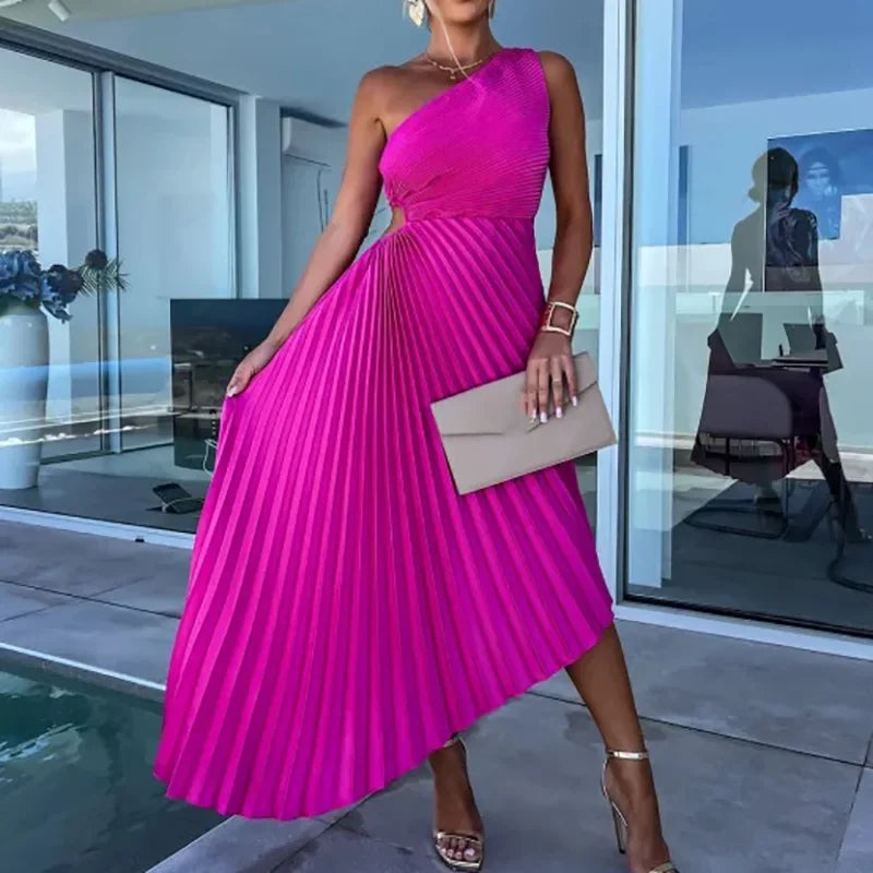 Asymmetric Elegance Dress – Chic One Shoulder Cocktail Design 5