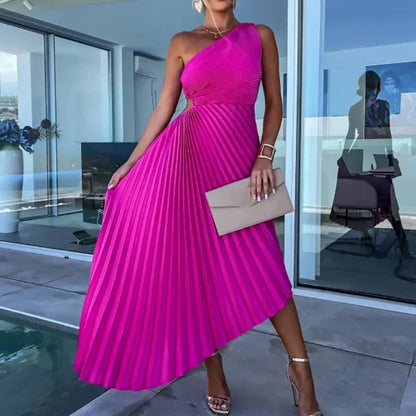 Asymmetric Elegance Dress – Chic One Shoulder Cocktail Design 5