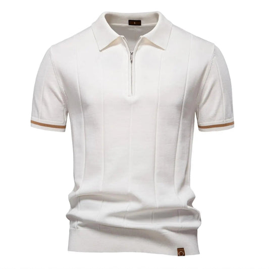 Athletic Men's Polo Shirt – Modern Zipper Design for Casual or Professional Wear 1