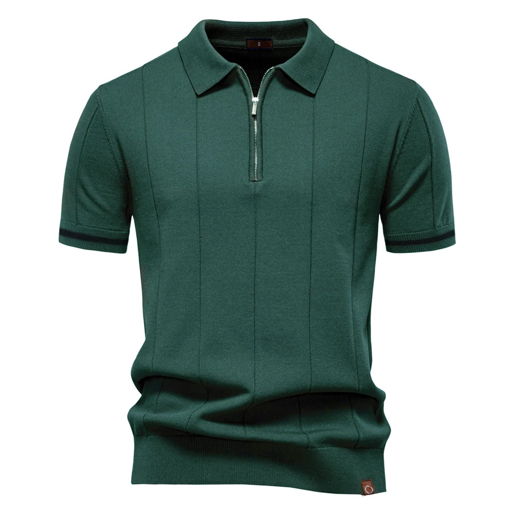 Athletic Men's Polo Shirt – Modern Zipper Design for Casual or Professional Wear 4
