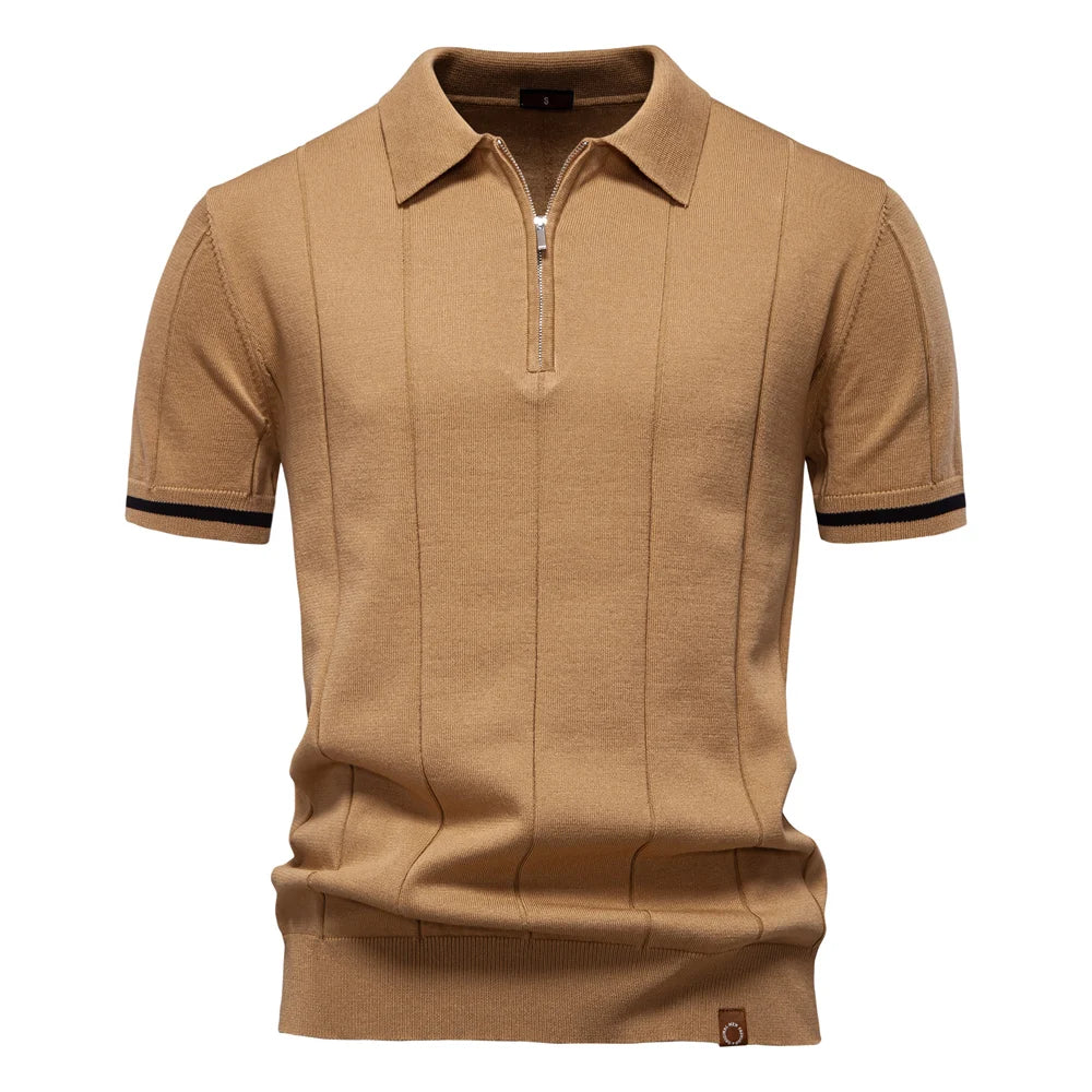 Athletic Men's Polo Shirt – Modern Zipper Design for Casual or Professional Wear 5