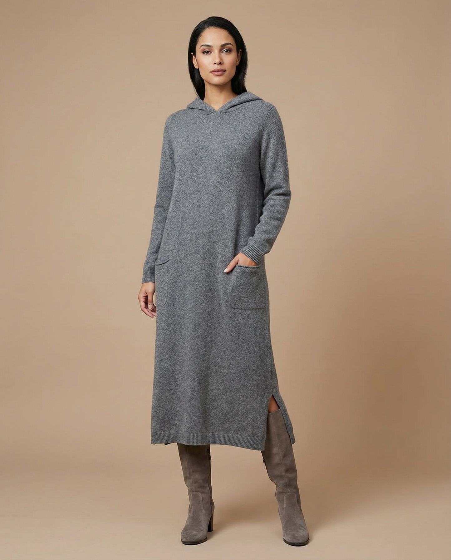Autumn Maxi Dress – Elegant Loose Fit Hoodie For Stylish Fall Outings 3