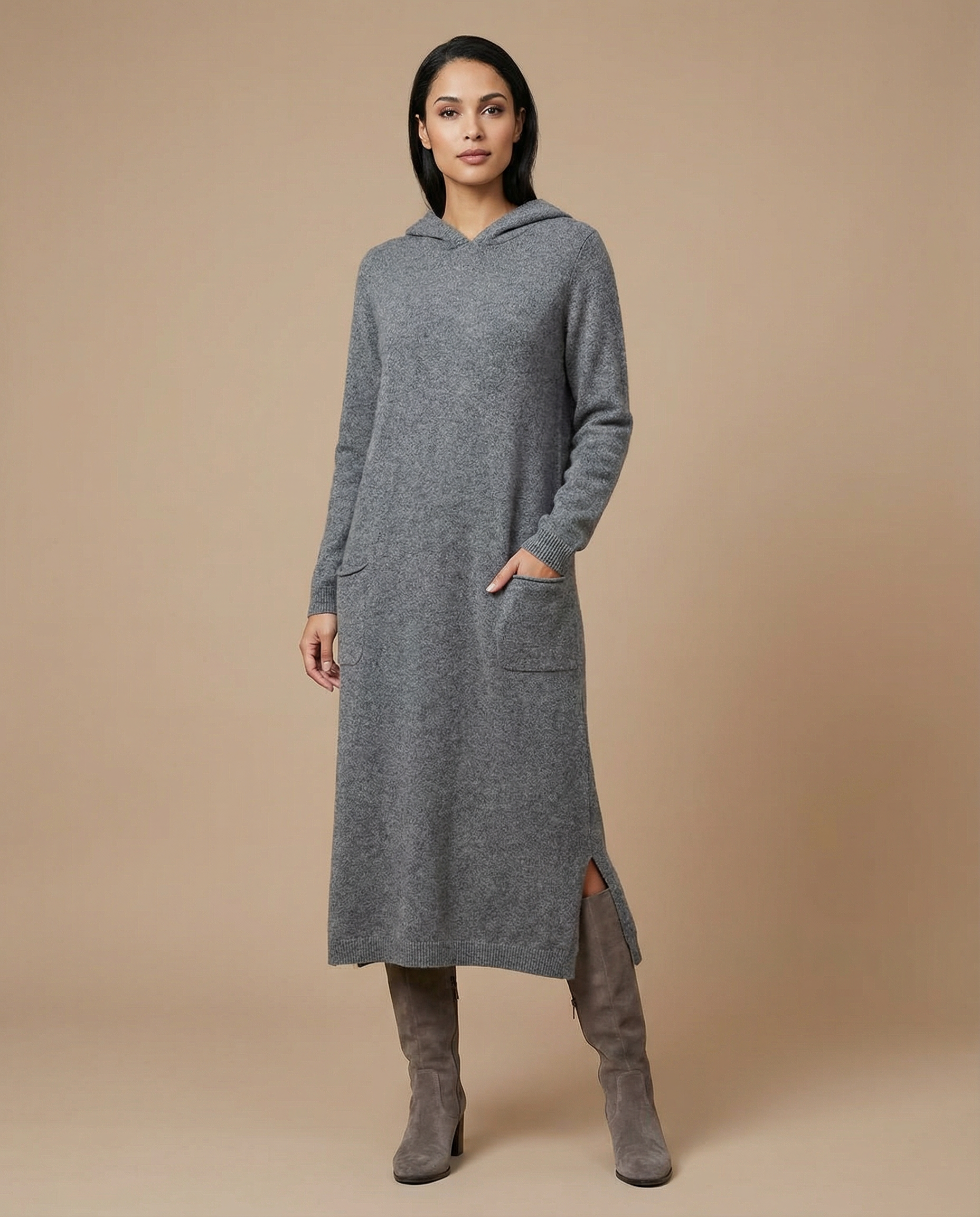 Autumn Maxi Dress – Elegant Loose Fit Hoodie For Stylish Fall Outings 3