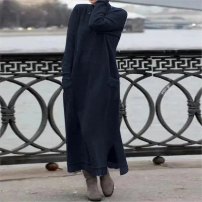 Autumn Maxi Dress – Elegant Loose Fit Hoodie For Stylish Fall Outings 5