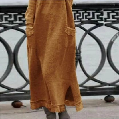 Autumn Maxi Dress – Elegant Loose Fit Hoodie For Stylish Fall Outings 6